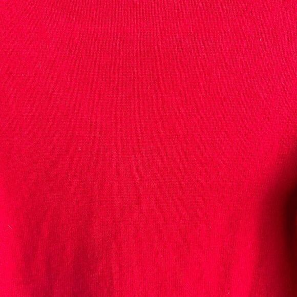 Charter Club red 100% cashmere v neck sweater - Picture 6 of 6